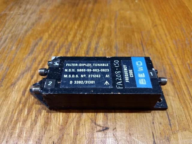 Filter Diplex Tunable D3392/31301 NSN: 5865-99-663-0823