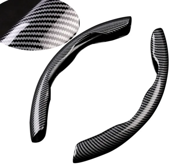 Carbon Fiber Look Car Steering Wheel Booster Non-Slip Cover Trim Accessories