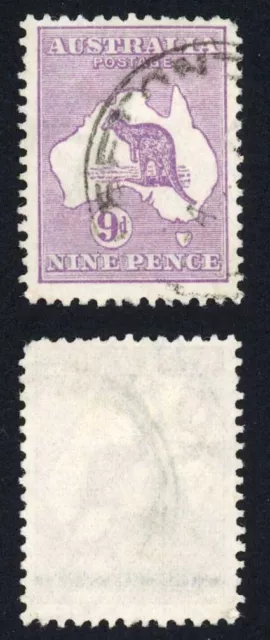 Australia SG39b 9d Violet Kangaroo 3rd wmk Die 11B Cat 20 pounds