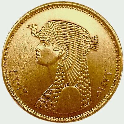 👑 QUEEN CLEOPATRA PORTRAIT 2012 BU Egypt 50 Piastres Coin GEM FROM MINT ROLL 👑