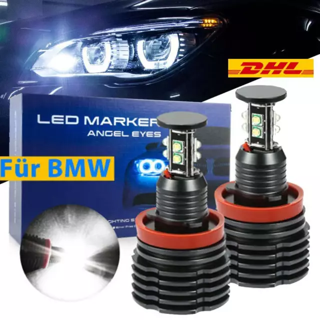 2×120W H8 LED Angel Eyes Ringe Standlicht Für BMW E60/61/71/70/82 LCI E90/91/93