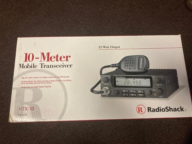 RadioShack HTX-10 28.000-29.699MHz 25W 10-Meter Ham Radio Transceiver RadioShack HTX-10 28.000-29.699MHz 25W 10-Meter Ham Radio Transceiver