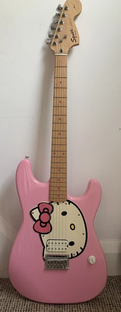 Hello Kitty electric guitar. Rare.