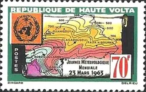 Timbre Météorologie Haute Volta 109 ** (74362FF)