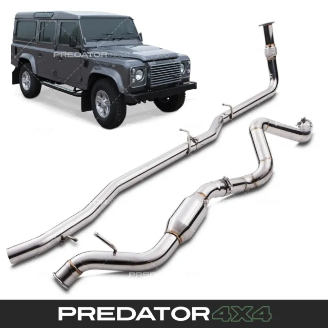 Stainless Turbo Back Decat Exhaust System For Land Rover Defender 110 Td5 98-07