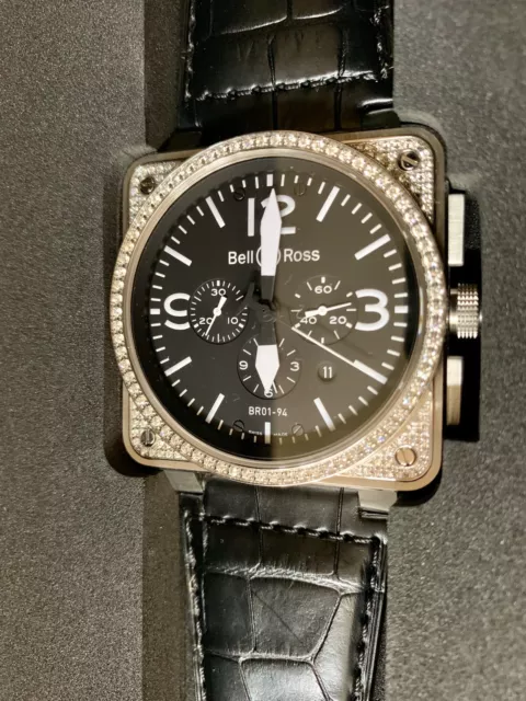Bell & Ross BR 01-94 Chronograph Top Diamond in Steel with Diamond Bezel Bell & Ross BR 01-94 Chronograph Top Diamond in Steel with Diamond Bezel