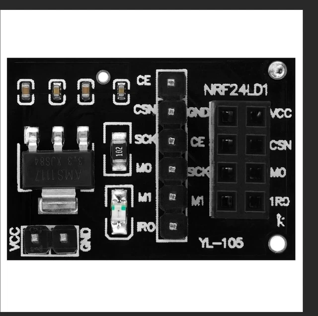 NRF24L01+ PCB ADAPTER Breakout Board Wireless Pinout Funk Modul Ahoy