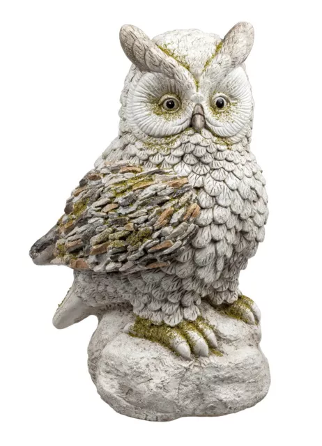 Eule Uhu Kauz Deko Garten Tier Vogel Figur Skulptur Schneeeule Schleiereule