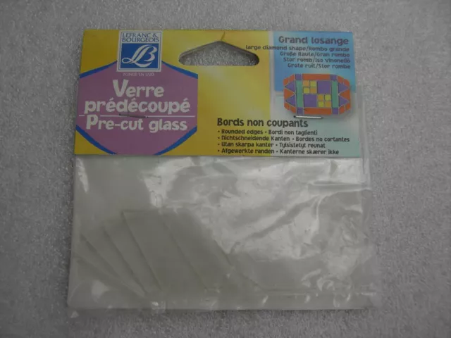 Lefranc&Bourgeois Verre Predecoupe Pre-Cut Glass Large Diamond Shape