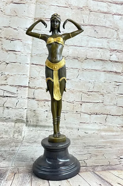 Art Déco, Chiparus " Illusion De Virtue ", Bronze Statue Figurine Œuvre