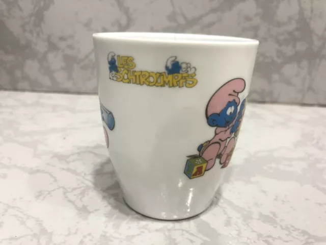 Verre gobelet tasse mug Les Schtroumpfs collection Melamine vintage PEYO