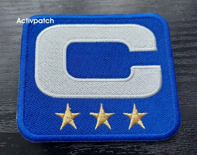 2019 L.A. RAMS 3 star gold CAPTAIN C PATCH NFL FOOTBALL SUPERBOWL EMBROIDERED