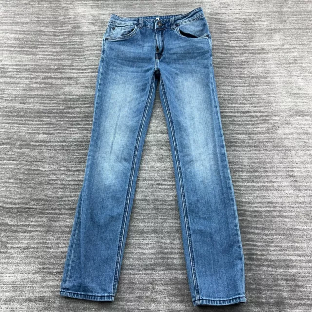 7 For All Mankind Jeans Size 12 Kids Boys Slimmy Straight Medium Wash Blue Denim