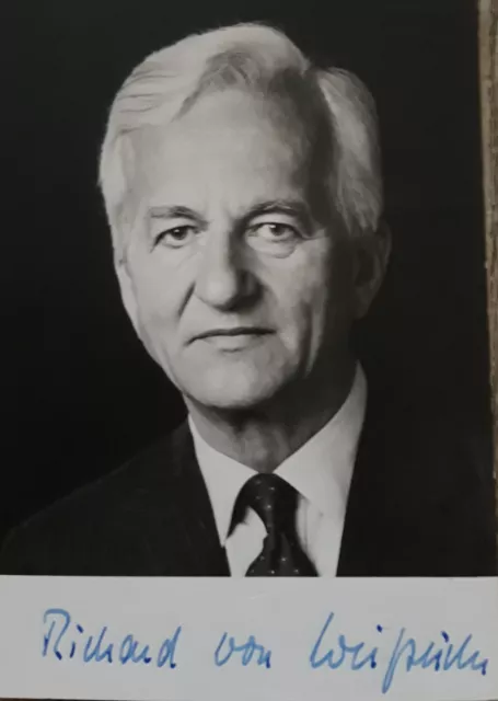 Richard Von Weizsäcker 1920-2015 / Bundespräsident 1984-1994 Original Autogramm