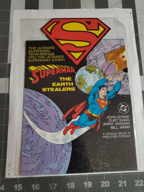 Superman: The Earth Stealers Dc Comics Display Rack Shelf Talker : 1987
