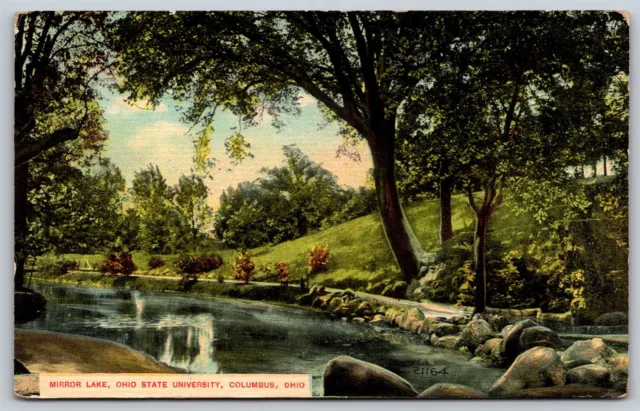 Postcard Mirror Lake, Ohio State University, Columbus OH B177
