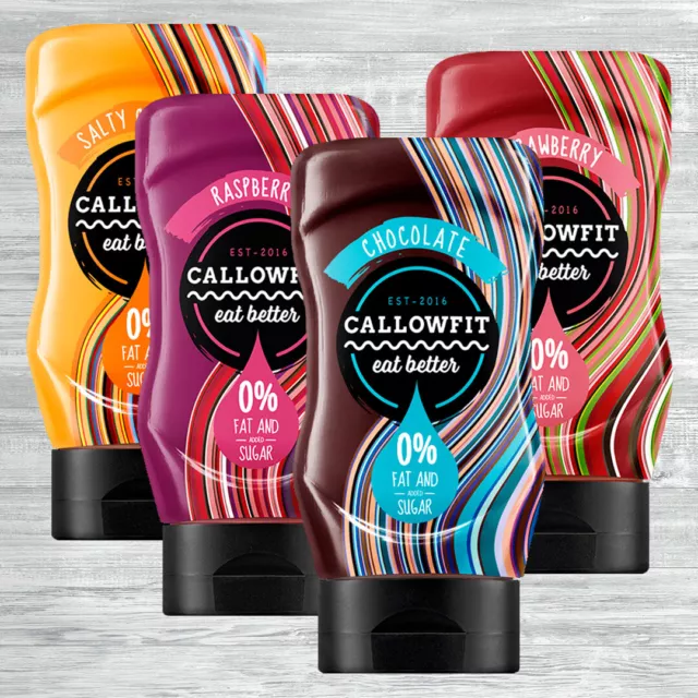 Callowfit Dessert Sauce 300ml Flasche 13,30 €/l Vegan 6 Sorten laktosefrei