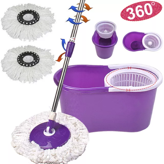 Magic Spin Microfiber Spinning Mop With Bucket & 2 Heads Rotating easy floor mop