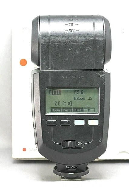 Mecablitz 58 AF-2 Digital Flash for Canon Good Used In Box #31022999 3