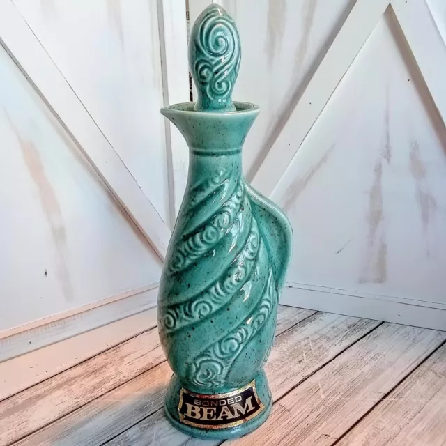 VTG James B Beam Genuine Regal China Decanter C Miller 1966 D-334-145-66 Teal