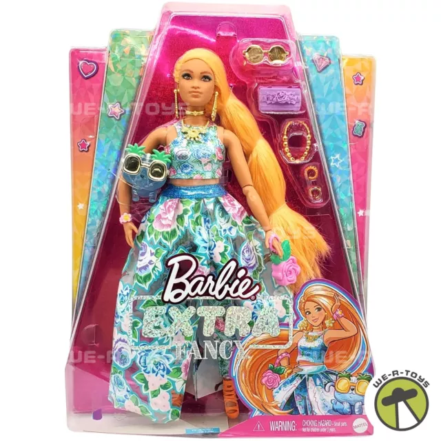 Barbie Extra Fancy Fashion Doll & Accessories w/ Curvy Shape & Orange Hair HHN14
