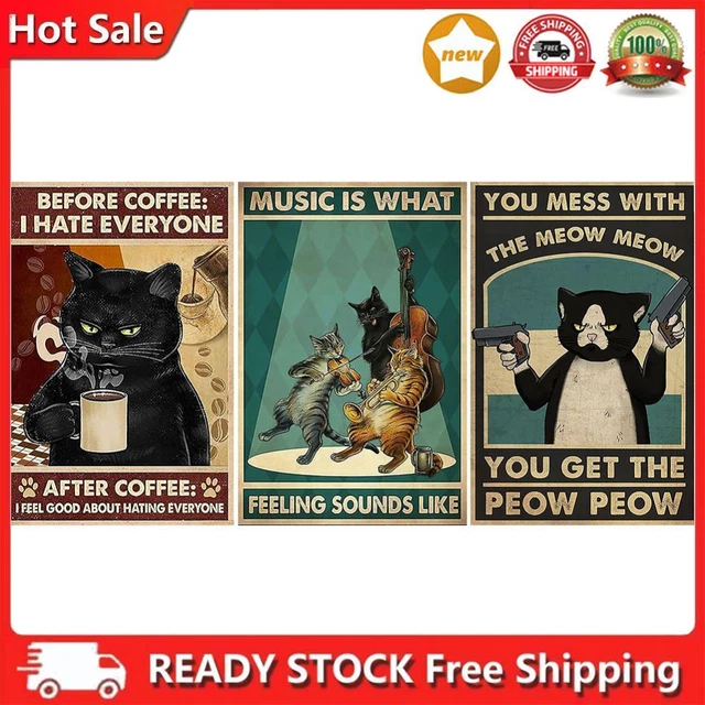 11CT Full Cross Stitch Cat Stamped DIY Cotton Needlework Animal Print Embroidery
