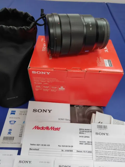 Sony SEL-1635Z Vario-Tessar T FE 16-35mm f/4 ZA OSS Vollformat, neuwertig