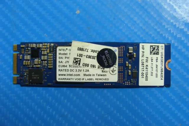 HP 15-da0033wm Intel Optane Memory M10 16Gb NVMe PCIe M.2 2280 SSD l08717-001