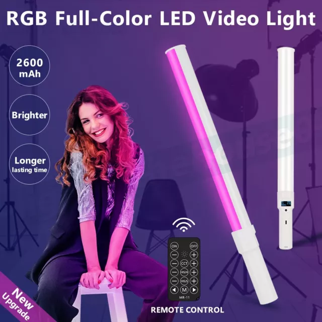 RGB LED Photography Lighting LED Video Light Wand Handheld Stick Bar with Remote