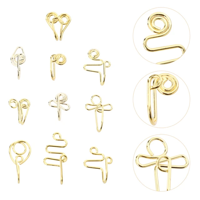 10 Pcs False Nose Ring Clip Gracefully Glam The Corporation Perforation