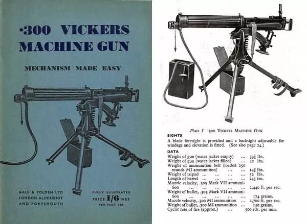 Vickers Machine Gun, .303 Manual 1944