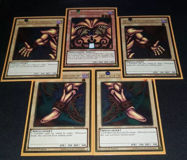 Yugioh Exodia The Forbidden One PGL2-EN026 1st Edition Full Set