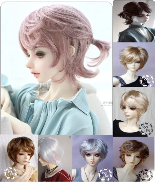 BJD Doll Wig 1/3 8-9" Pullip SD MSD MDD 1/4 7-8" YOSD BB 6-7" Short Hair