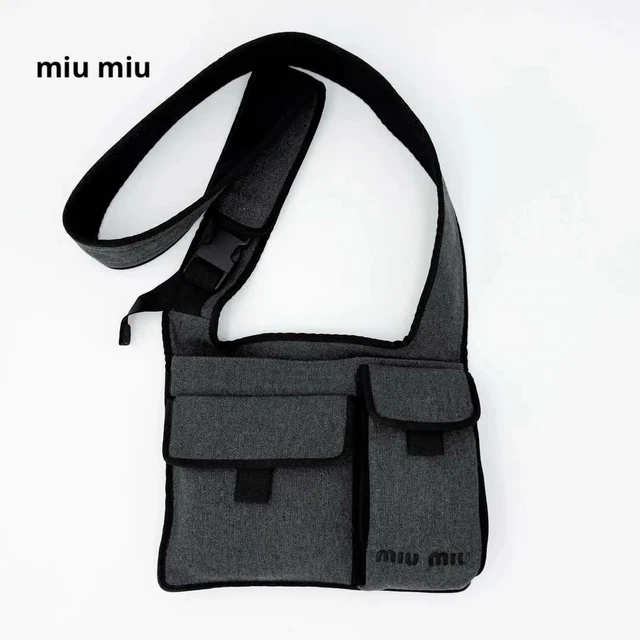 バッグ 1999aw miu miu archive shoulder bag logo MIU MIU MIU 99FW archive logo hand bag nylon black $612.83