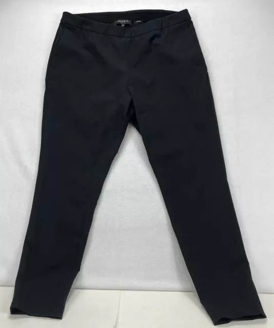 LAFAYETTE 148 New York Murray Black Pull On Slim Ankle Stretch Pants Women's L