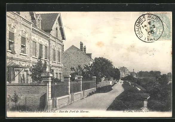 CPA Chalons-sur-Marne, Rue du Port de Marne 1905