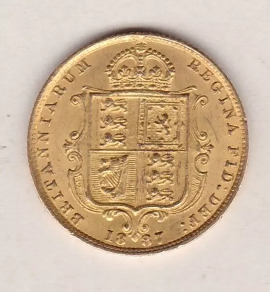 1887 Victoria Jubilee Kopf Gold Halb Souveräne Münze In Gut Extrem Fein
