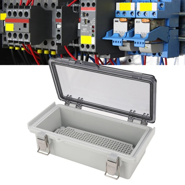 Waterproof Electrical Boxes ABS Clear Lid Hinged Housing Electrical Junction
