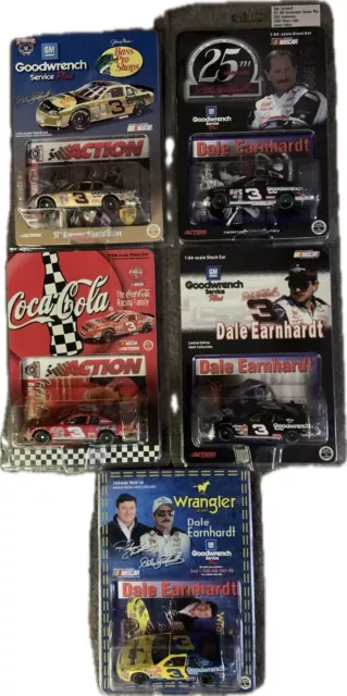 Dale Earnhardt Sr! 1998-1999 Special Paint 5 Car Set Action Die Cast 1:64 Scale!