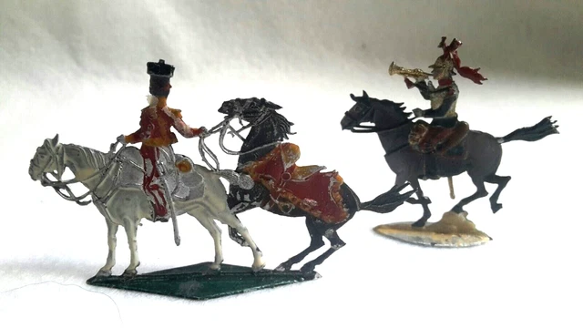 Lot Soldats Cavalerie Empire  plat d'étain, ancien