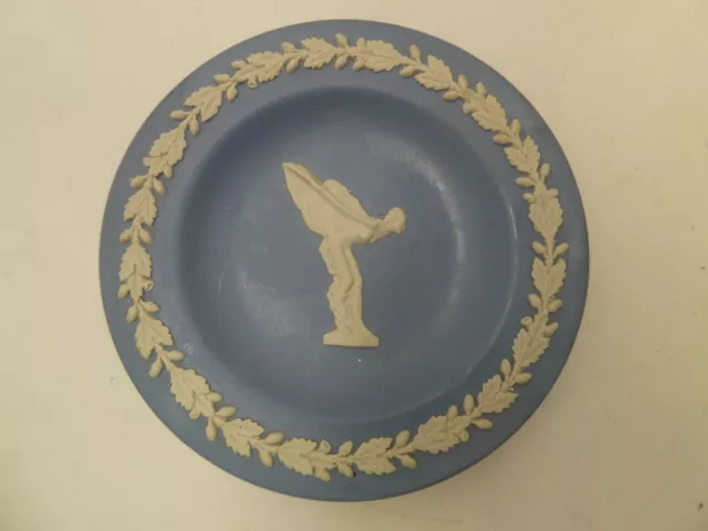 Vintage Wedgwood Blue Jasper Nike Trinket Pin Dish Plate Classical