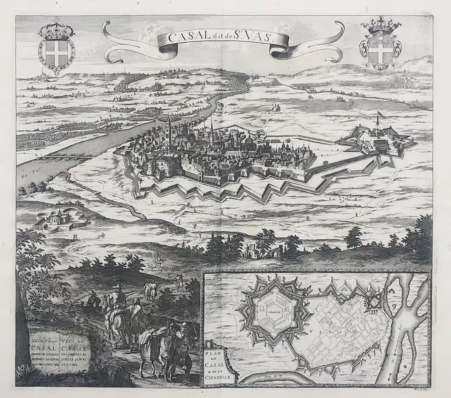 Casale Monferrato Piemonte Italia Italy incisione engraving Kupferstich 1729