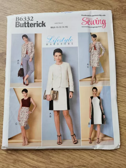 Butterick Sewing Pattern B6332 Women’s Lifestyle Wardrobe Sizes B5(8-16) UNCUT