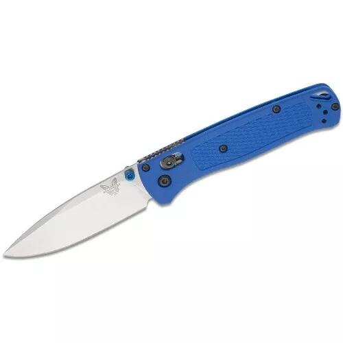 Benchmade Bugout CPM-S30V Plain Edge Blue Handle Folding Knife Folder - 535