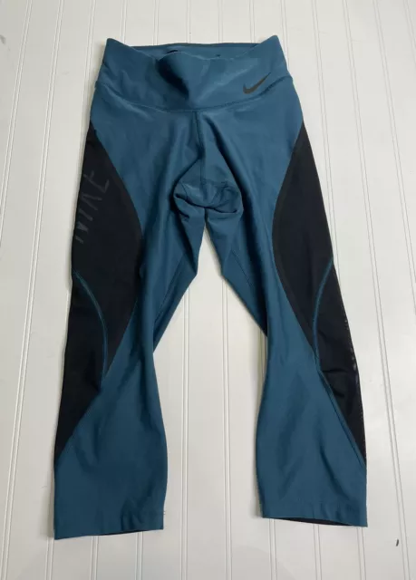 Nike Dri Fit Leggings Womens Extra Small Cropped Capri Pants Workout Athletic