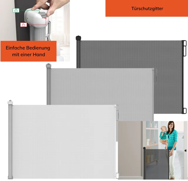 Türschutzgitter Treppenschutzgitter Türgitter Absperrgitter Treppenschutz Rollo