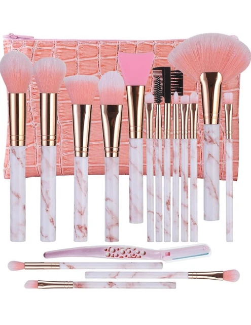 Set pennelli make-up professionali in fibra sintetica morbida 16 pezzi 