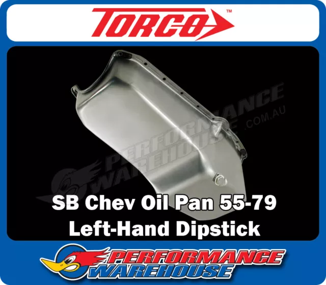 SB Chev 283-350 Oil Pan Sump Left-Hand Dipstick 1955-1979