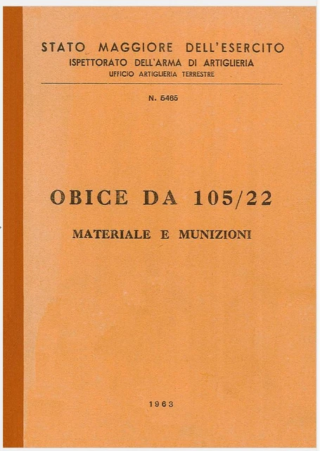 ARTIGLIERIA TERRESTRE OBICE 10522 Mod 1461 1969 5954 Manual DVD EUR
