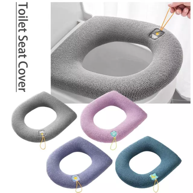 Bathroom Closestool Toilet Seat Cover Pad Cushion Winter Warm Mats Washable New